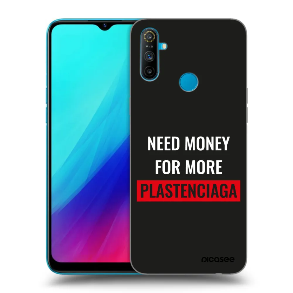 Picasee Realme C3 Hülle - Schwarzes Silikon - More PLASTENCIAGA