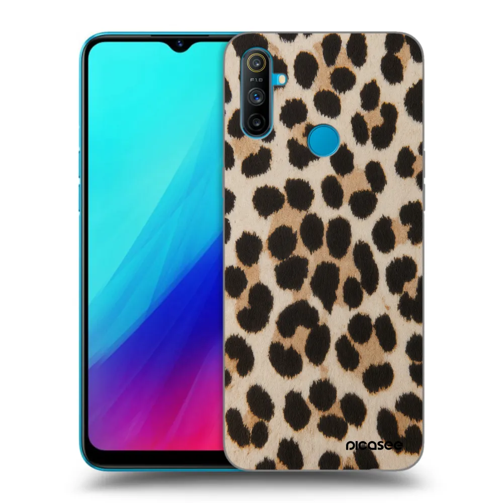 Picasee Realme C3 Hülle - Schwarzes Silikon - Brown Tiger