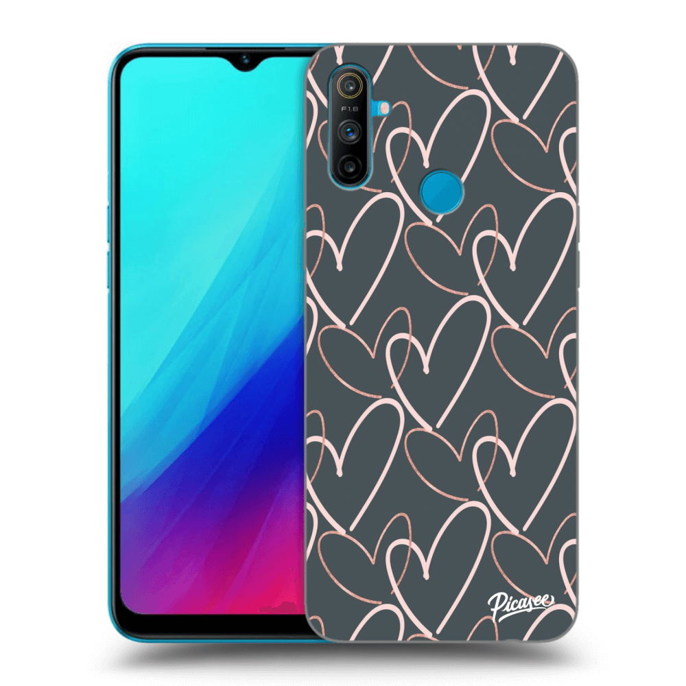 Picasee Realme C3 Hülle - Schwarzes Silikon - Lots of love