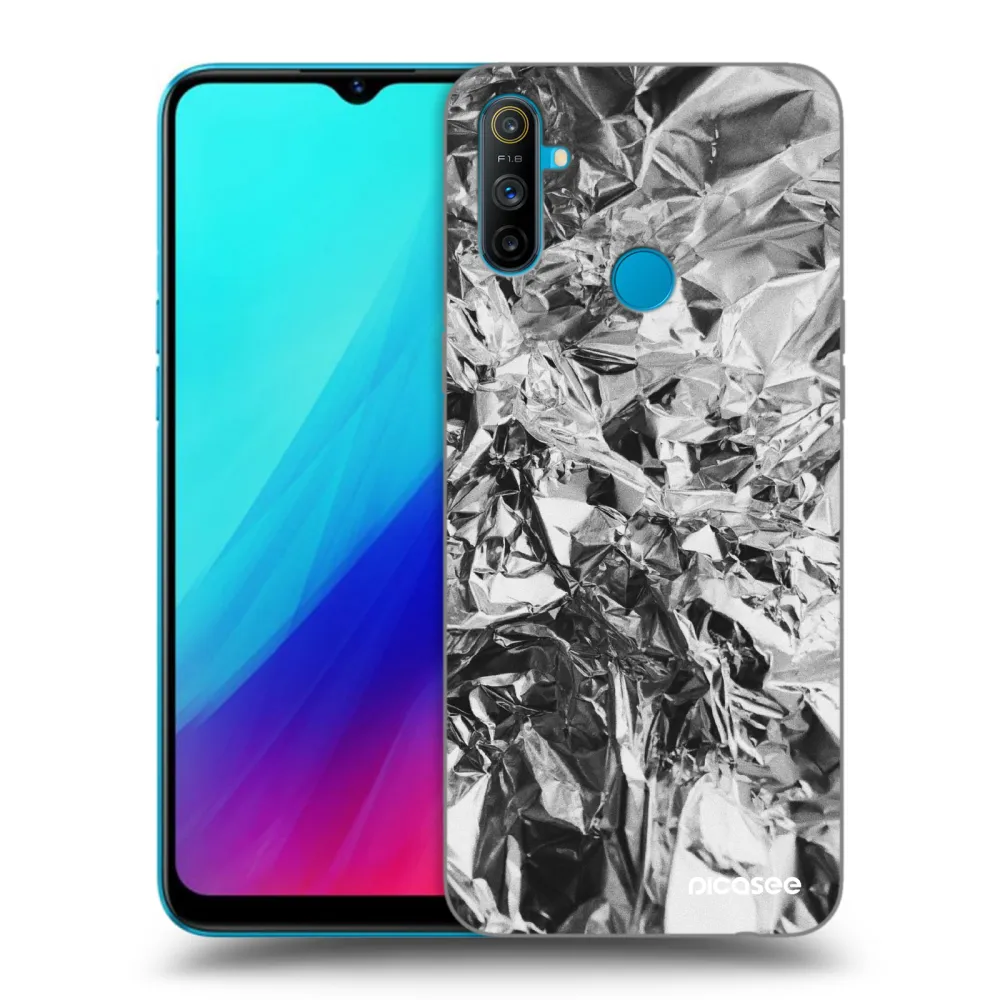 Picasee Realme C3 Hülle - Schwarzes Silikon - Chrome