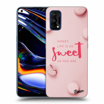 Picasee Realme 7 Pro Hülle - Schwarzes Silikon - Life is as sweet as you are