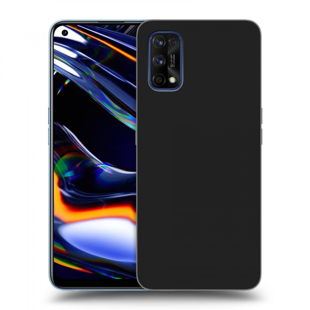 Picasee Realme 7 Pro Hülle - Schwarzes Silikon - Clear