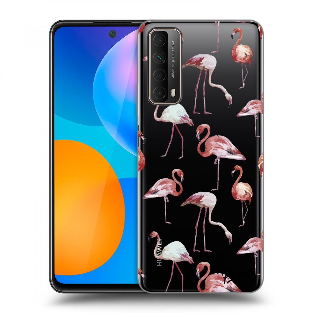 Picasee Huawei P Smart 2021 Hülle - Transparentes Silikon - Flamingos