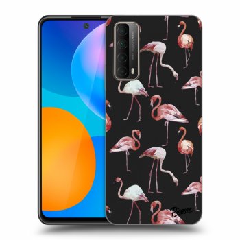Picasee Huawei P Smart 2021 Hülle - Schwarzes Silikon - Flamingos