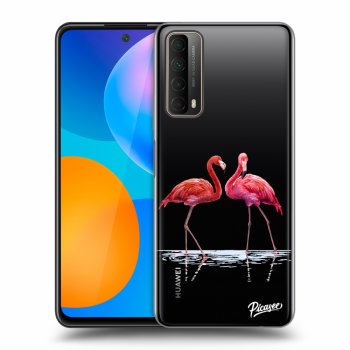 Picasee Huawei P Smart 2021 Hülle - Transparentes Silikon - Flamingos couple