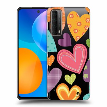 Picasee Huawei P Smart 2021 Hülle - Transparentes Silikon - Colored heart