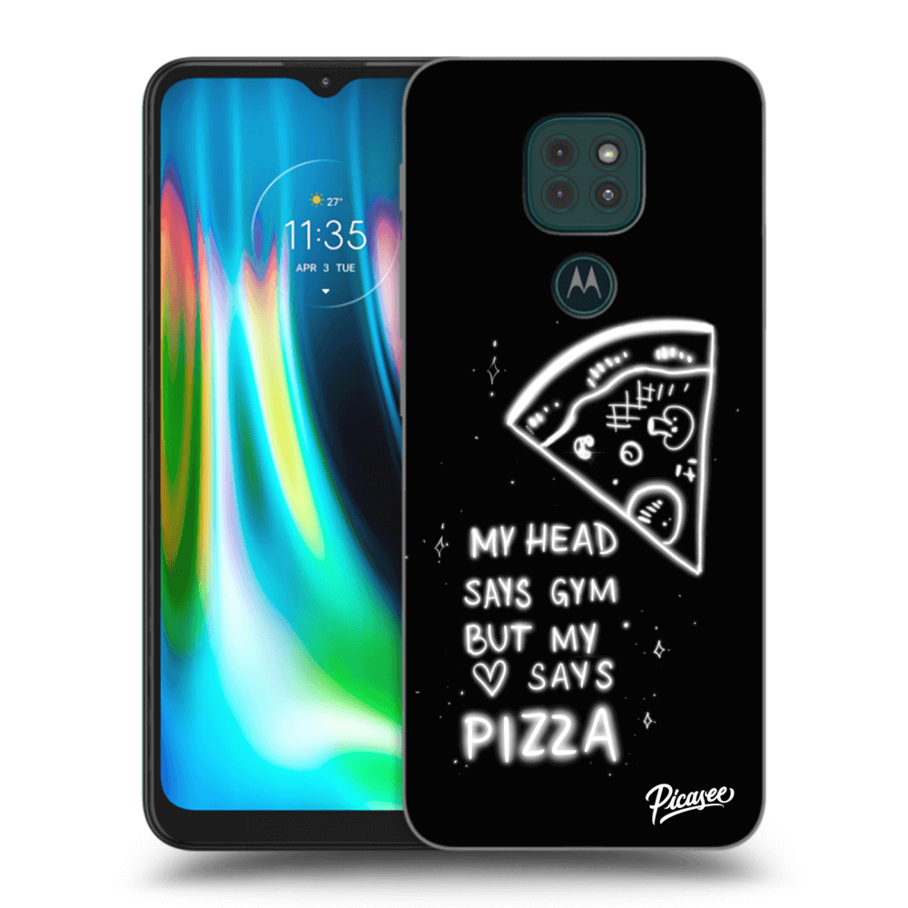 Picasee Motorola Moto G9 Play Hülle - Transparentes Silikon - Pizza