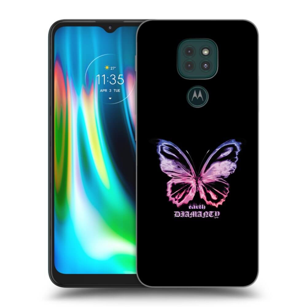 Picasee Motorola Moto G9 Play Hülle - Transparentes Silikon - Diamanty Purple