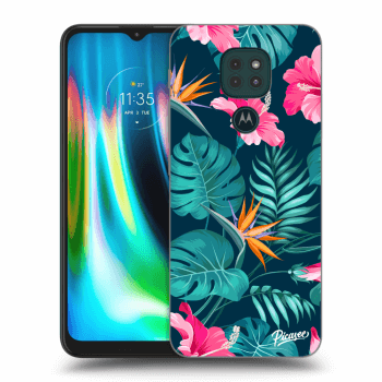 Hülle für Motorola Moto G9 Play - Pink Monstera