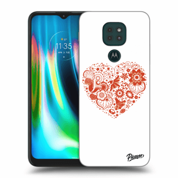 Picasee Motorola Moto G9 Play Hülle - Schwarzes Silikon - Big heart