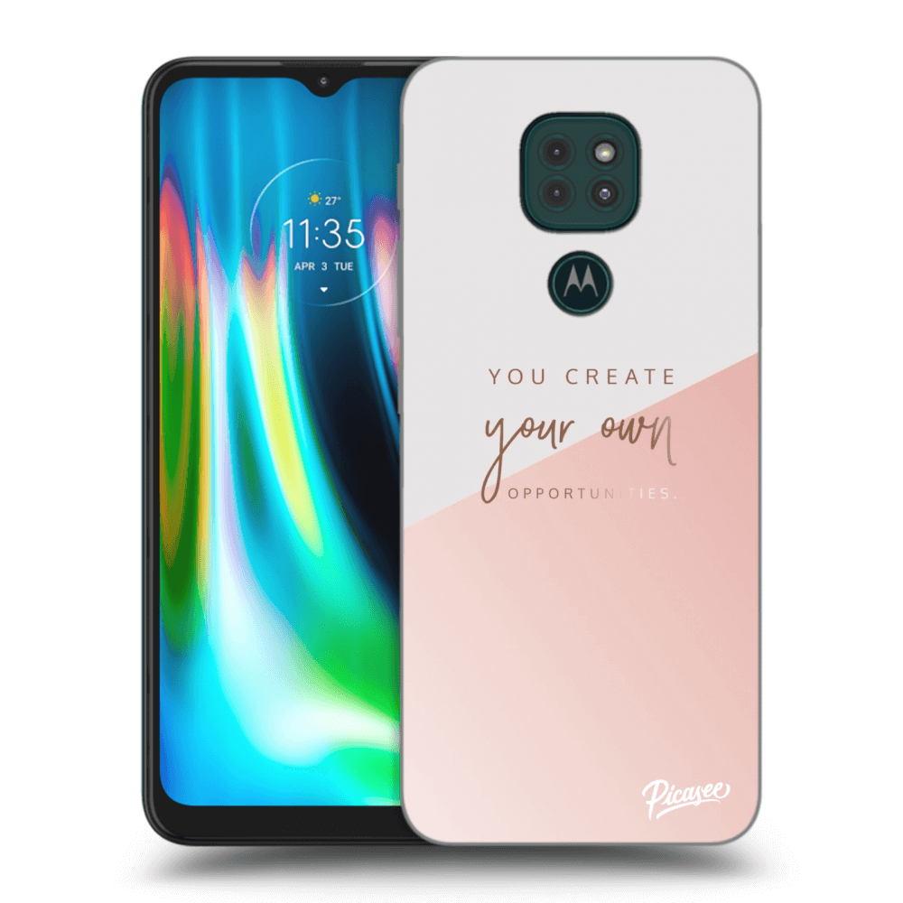 Picasee Motorola Moto G9 Play Hülle - Transparentes Silikon - You create your own opportunities