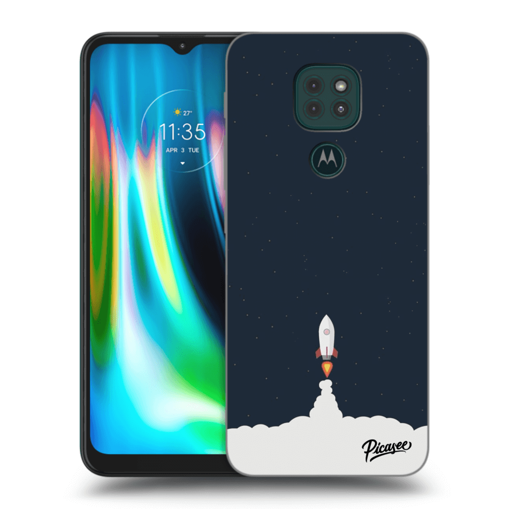 Picasee Motorola Moto G9 Play Hülle - Schwarzes Silikon - Astronaut 2
