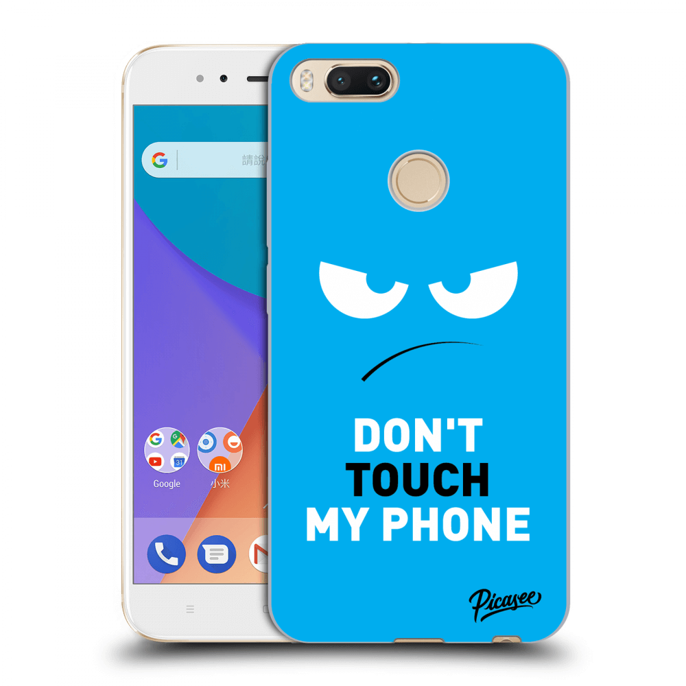 Picasee Xiaomi Mi A1 Global Hülle - Transparentes Silikon - Angry Eyes - Blue