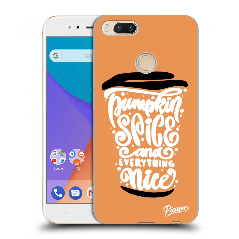 Picasee Xiaomi Mi A1 Global Hülle - Transparentes Silikon - Pumpkin coffee