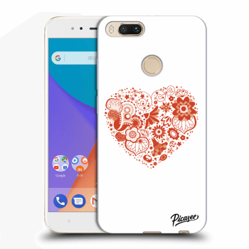 Picasee Xiaomi Mi A1 Global Hülle - Transparentes Silikon - Big heart