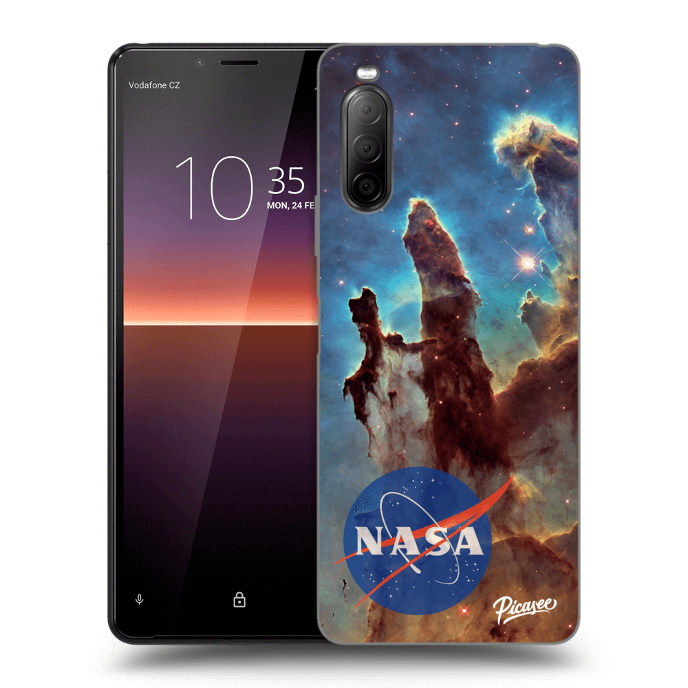 Picasee Sony Xperia 10 II Hülle - Schwarzes Silikon - Eagle Nebula