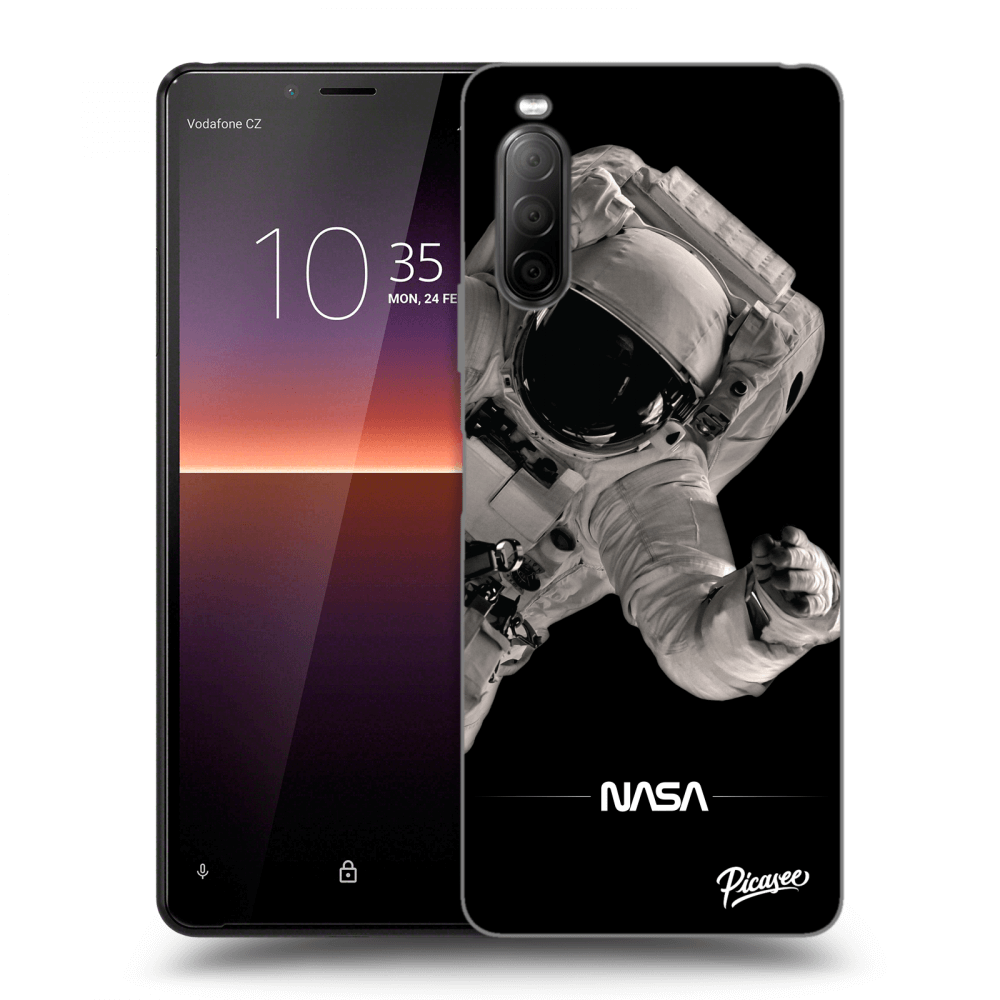 Picasee Sony Xperia 10 II Hülle - Schwarzes Silikon - Astronaut Big