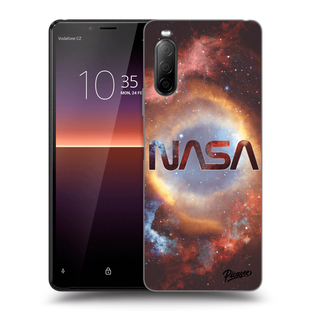 Picasee Sony Xperia 10 II Hülle - Schwarzes Silikon - Nebula