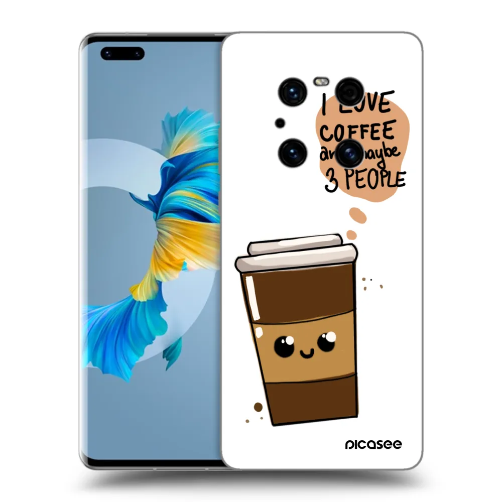 Picasee Huawei Mate 40 Pro Hülle - Schwarzes Silikon - Cute coffee