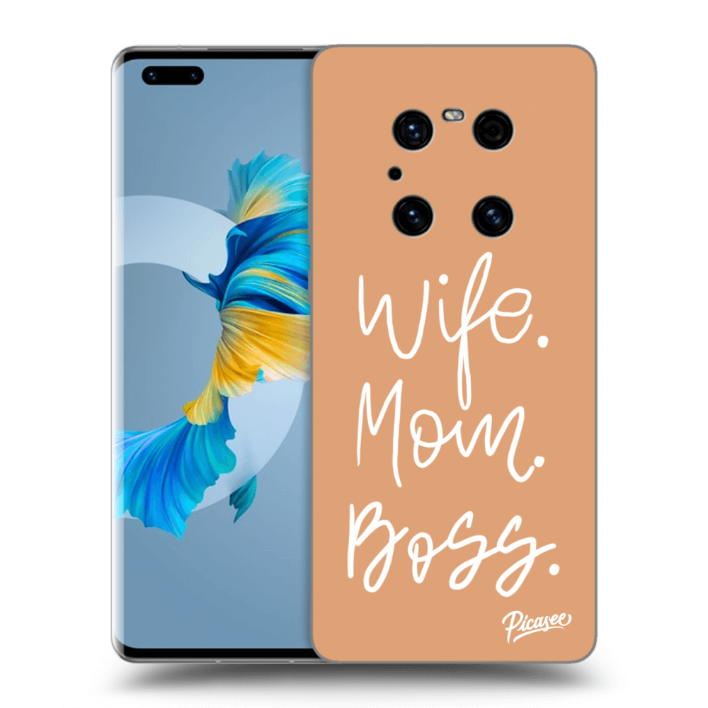 Picasee Huawei Mate 40 Pro Hülle - Transparentes Silikon - Boss Mama