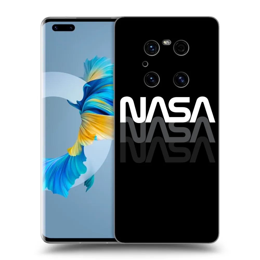 Picasee Huawei Mate 40 Pro Hülle - Schwarzes Silikon - NASA Triple
