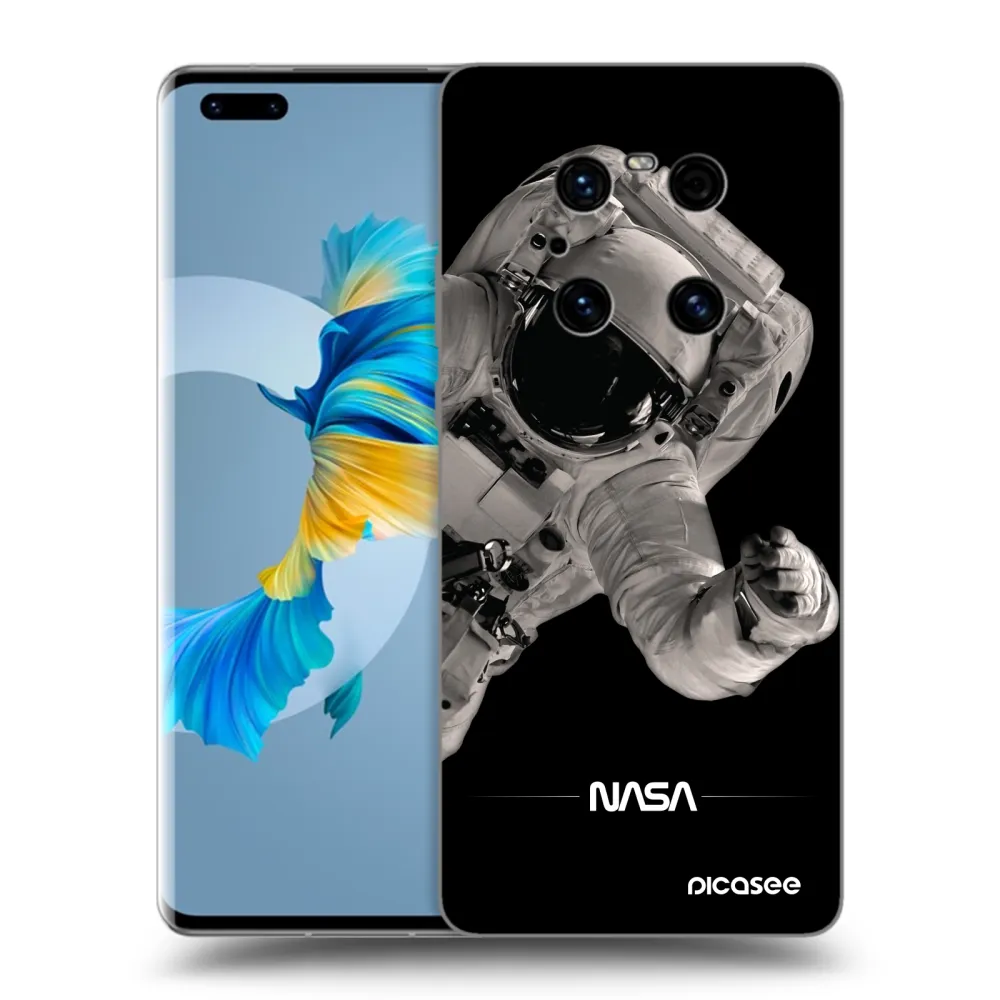 Picasee Huawei Mate 40 Pro Hülle - Schwarzes Silikon - Astronaut Big