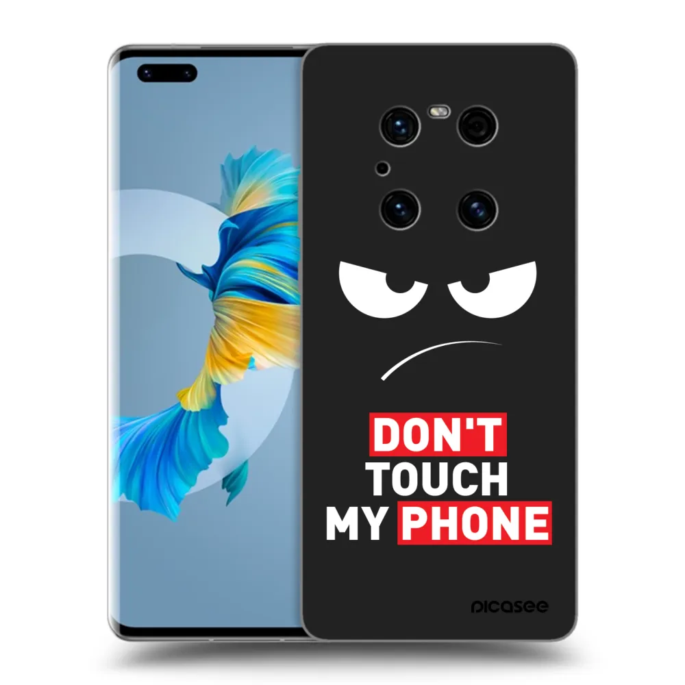 Picasee Huawei Mate 40 Pro Hülle - Schwarzes Silikon - Angry Eyes - Transparent