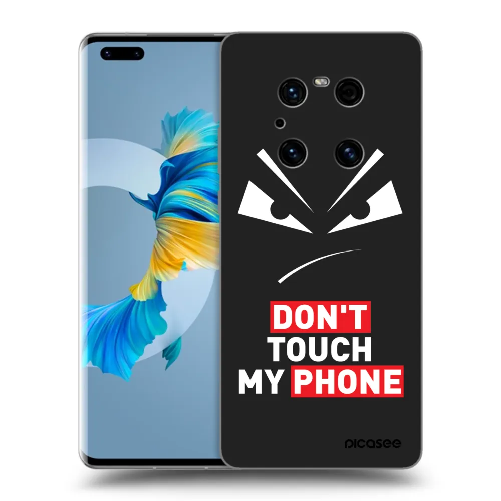 Picasee Huawei Mate 40 Pro Hülle - Schwarzes Silikon - Evil Eye - Transparent