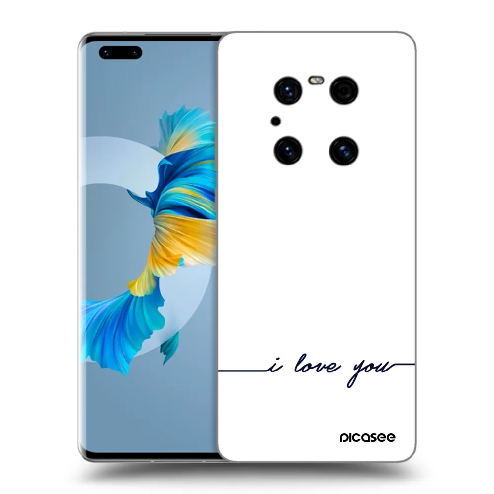 Picasee Huawei Mate 40 Pro Hülle - Schwarzes Silikon - Ich liebe dich