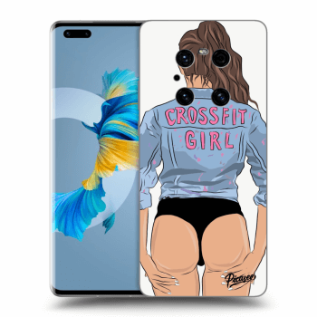 Picasee Huawei Mate 40 Pro Hülle - Schwarzes Silikon - Crossfit girl - nickynellow