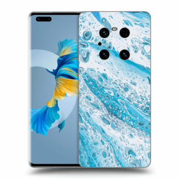 Picasee Huawei Mate 40 Pro Hülle - Transparentes Silikon - Blue liquid
