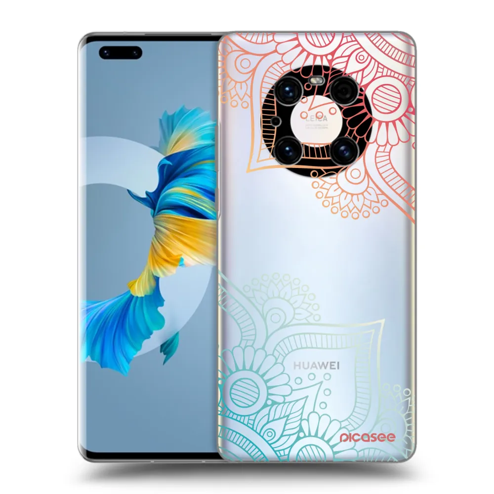 Picasee Huawei Mate 40 Pro Hülle - Transparentes Silikon - Blumenmuster