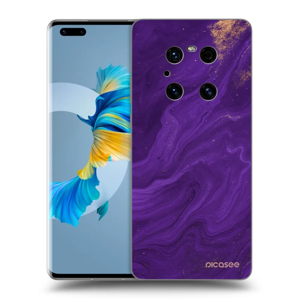 Picasee Huawei Mate 40 Pro Hülle - Schwarzes Silikon - Purple