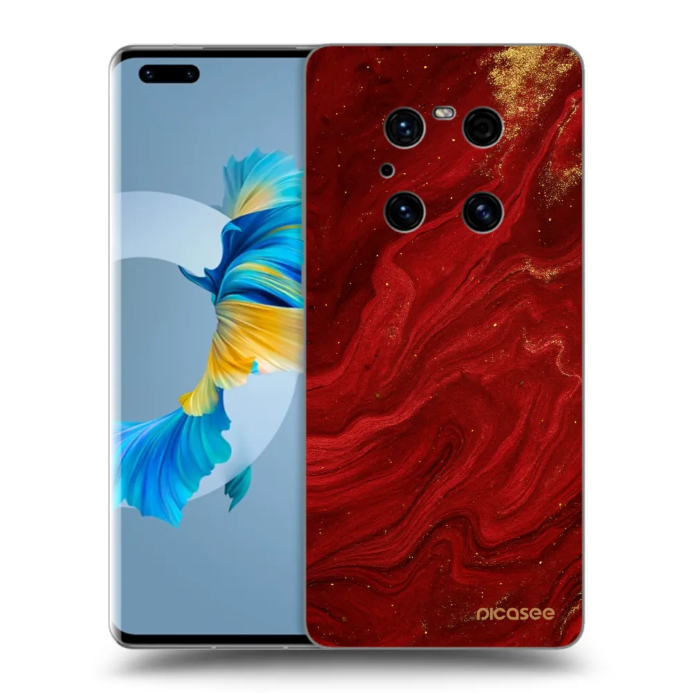 Picasee Huawei Mate 40 Pro Hülle - Schwarzes Silikon - Red
