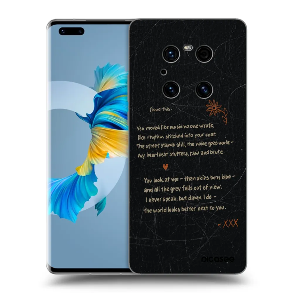 Picasee Huawei Mate 40 Pro Hülle - Schwarzes Silikon - POET