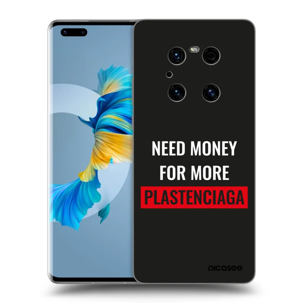 Picasee Huawei Mate 40 Pro Hülle - Schwarzes Silikon - More PLASTENCIAGA