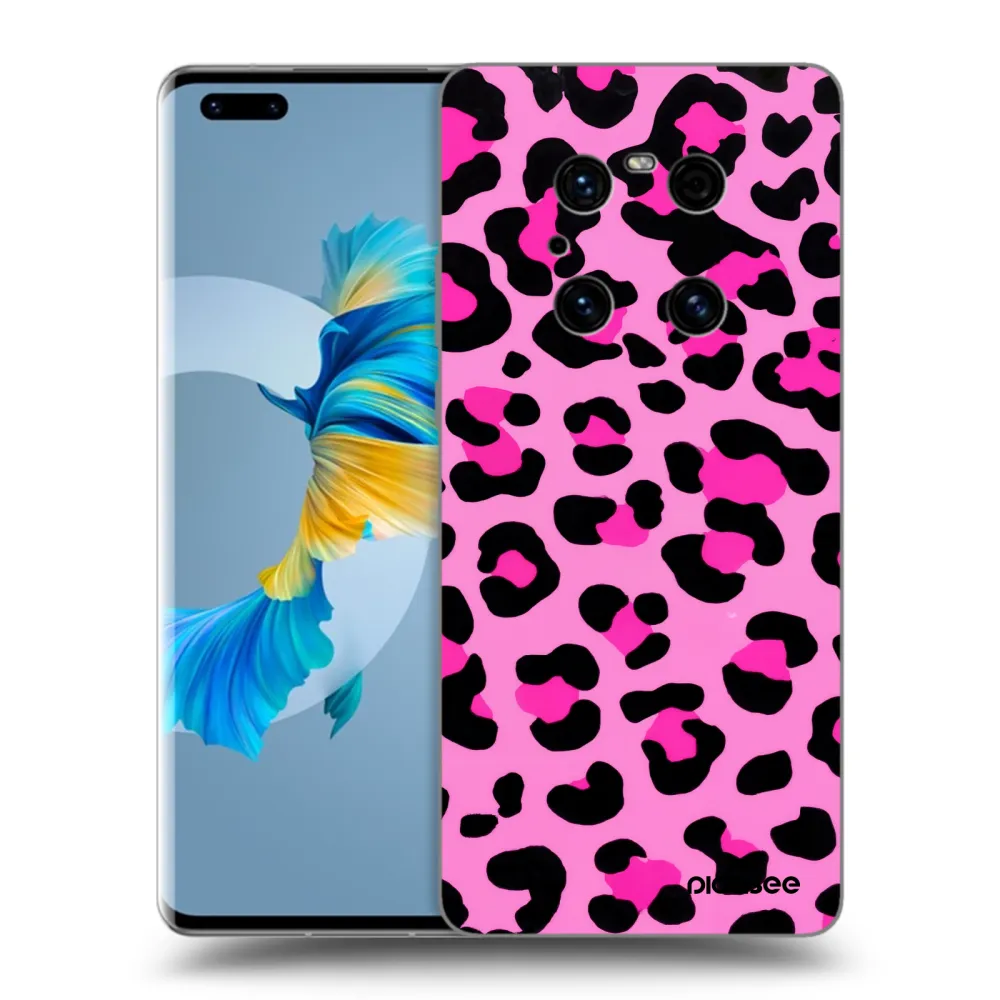 Picasee Huawei Mate 40 Pro Hülle - Schwarzes Silikon - Pink Tiger