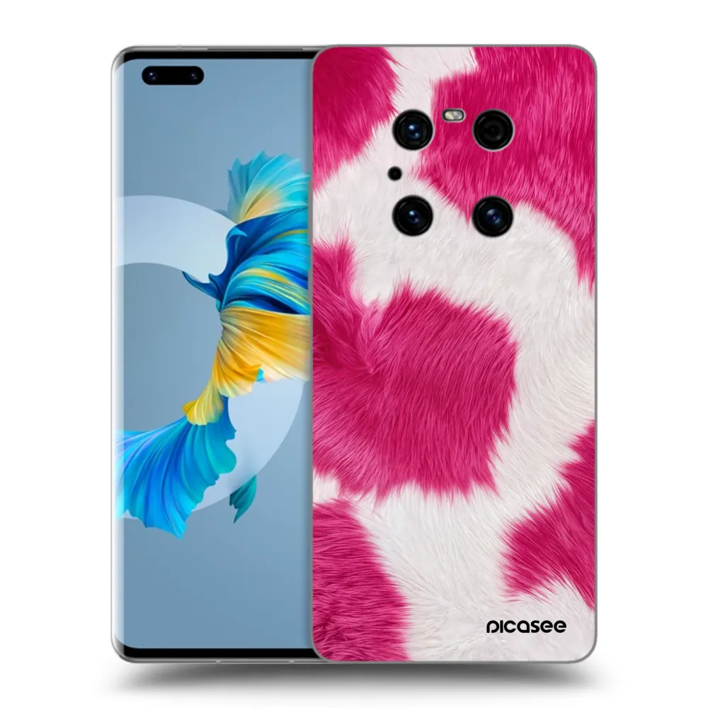 Picasee Huawei Mate 40 Pro Hülle - Schwarzes Silikon - Pink Moo