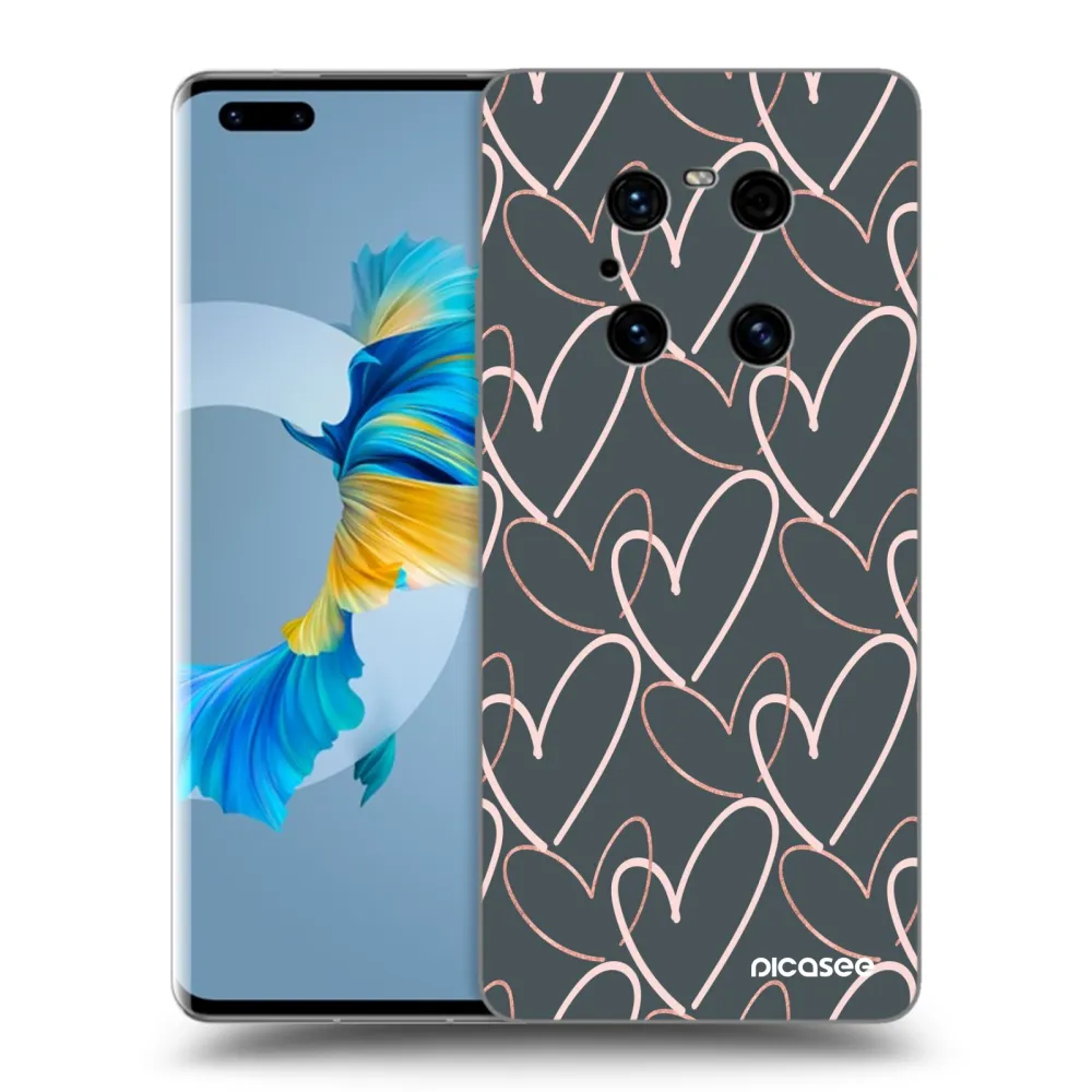 Picasee Huawei Mate 40 Pro Hülle - Schwarzes Silikon - Viel Liebe