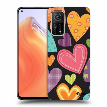 Picasee Xiaomi Mi 10T Hülle - Schwarzes Silikon - Colored heart
