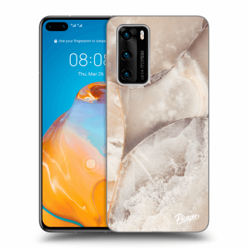 Hülle für Huawei P40 - Cream marble