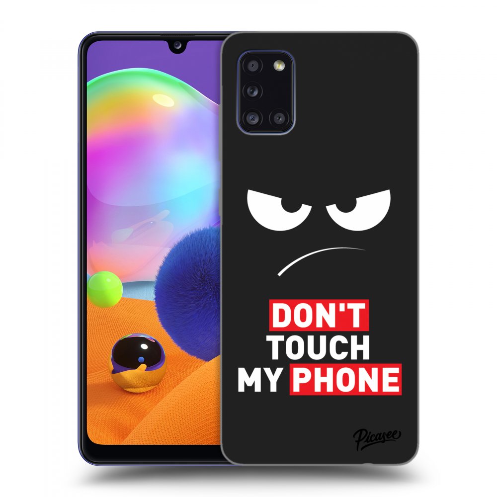 Picasee Samsung Galaxy A31 A315F Hülle - Schwarzes Silikon - Angry Eyes - Transparent
