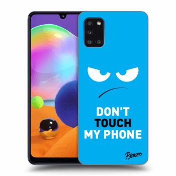 Picasee Samsung Galaxy A31 A315F Hülle - Schwarzes Silikon - Angry Eyes - Blue