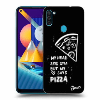 Picasee Samsung Galaxy M11 Hülle - Schwarzes Silikon - Pizza