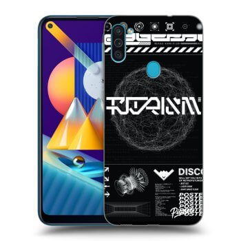 Picasee Samsung Galaxy M11 Hülle - Transparentes Silikon - BLACK DISCO