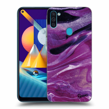Hülle für Samsung Galaxy M11 - Purple glitter