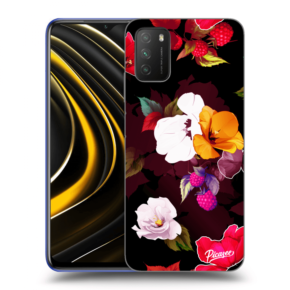 Picasee Xiaomi Poco M3 Hülle - Transparentes Silikon - Flowers and Berries