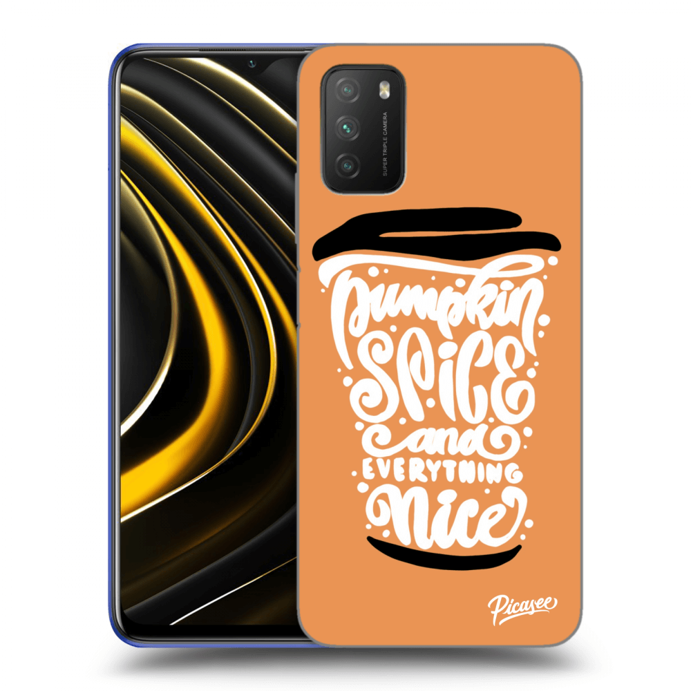 Picasee Xiaomi Poco M3 Hülle - Transparentes Silikon - Pumpkin coffee