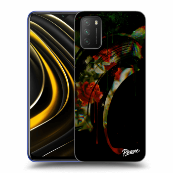 Picasee Xiaomi Poco M3 Hülle - Schwarzes Silikon - Roses black