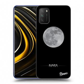Picasee Xiaomi Poco M3 Hülle - Schwarzes Silikon - Moon Minimal